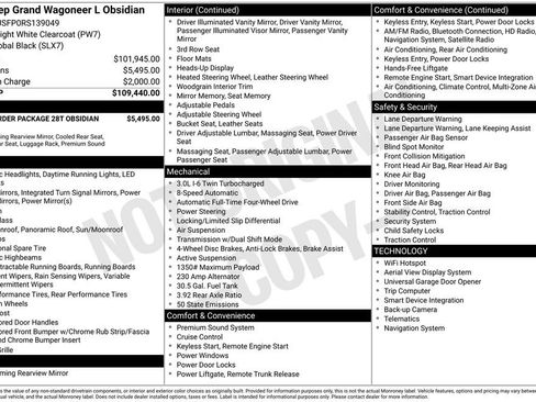 Used 2024 Jeep Grand Wagoneer L Series II w/ Quick Order Packagew 28T image 51