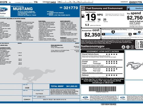 Used 2016 Ford Mustang GT Premium w/ Enhanced Security Package RWD image 2