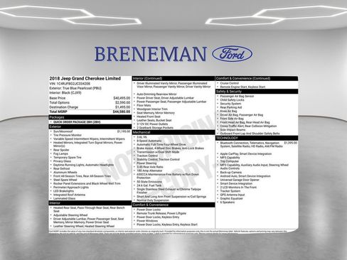 Used 2018 Jeep Grand Cherokee Limited image 2