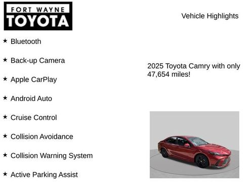 Used 2025 Toyota Camry SE FWD image 7