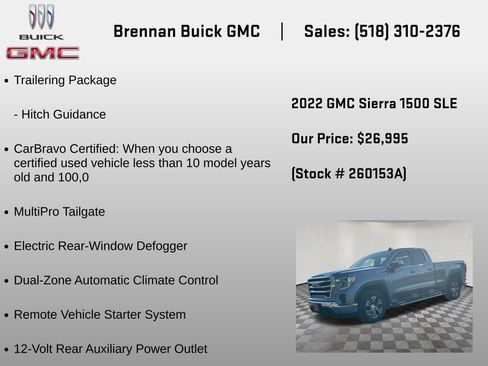 Certified 2022 GMC Sierra 1500 SLE AWD/4WD image 18