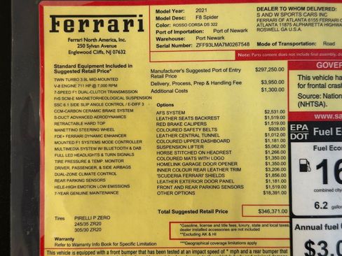 Used 2021 Ferrari F8 Tributo RWD image 37