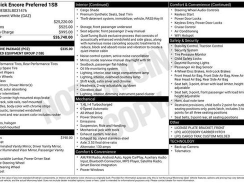 Used 2020 Buick Encore Preferred w/ LPO, Active Package image 4