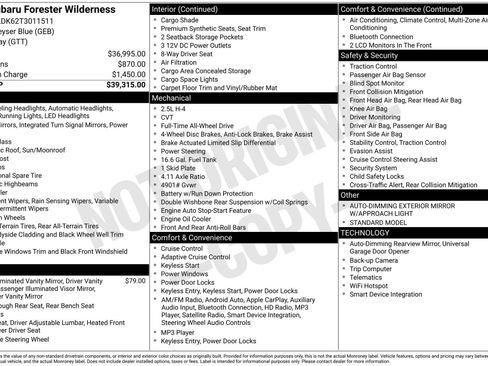 Used 2026 Subaru Forester Wilderness AWD/4WD image 4