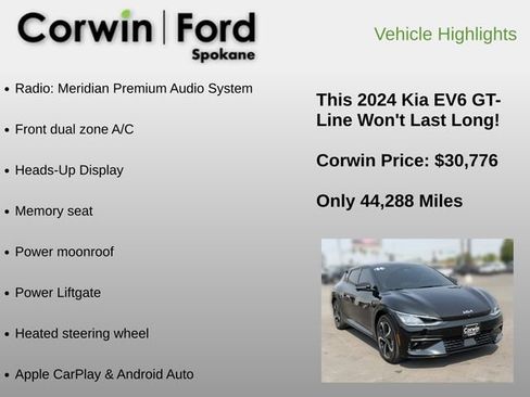 Used 2024 Kia EV6 GT-Line w/ GT-Line White Seat Package AWD/4WD image 6