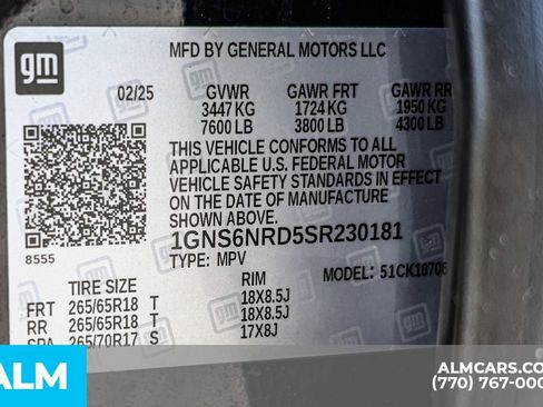 Used 2025 Chevrolet Tahoe LT AWD/4WD image 60