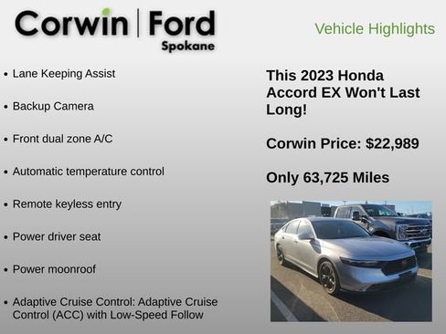 Used 2023 Honda Accord EX image 6