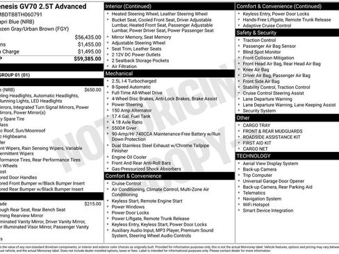 New 2026 Genesis GV70 2.5T Advanced image 5