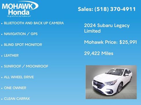 Used 2024 Subaru Legacy Limited image 7