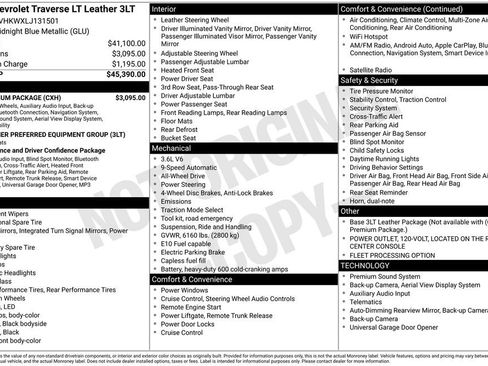Used 2020 Chevrolet Traverse LT w/ LT Premium Package image 4