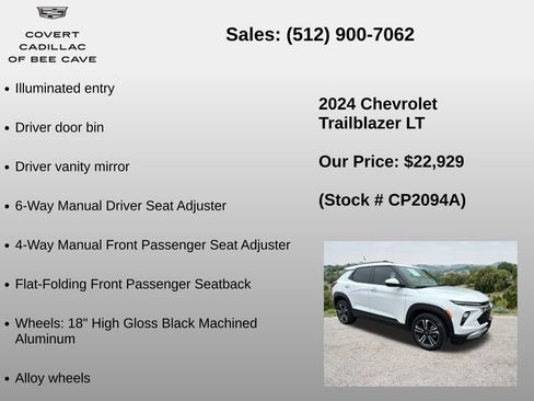 Used 2024 Chevrolet TrailBlazer LT w/ Driver Confidence Package FWD image 24