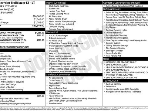 New 2026 Chevrolet TrailBlazer LT w/ LPO, Blackout Package AWD/4WD image 6