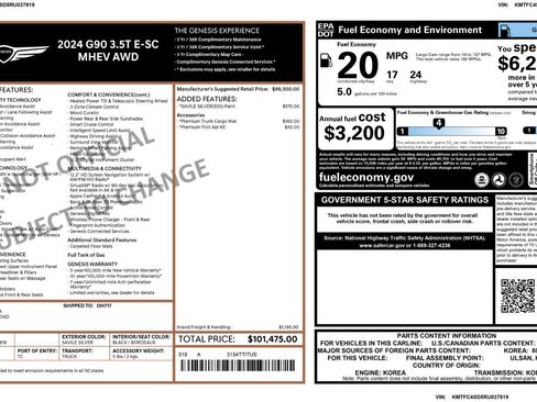 Used 2024 Genesis G90 3.5T image 79