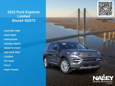 Used 2022 Ford Explorer Limited w/ Equipment Group 301A RWD image 7
