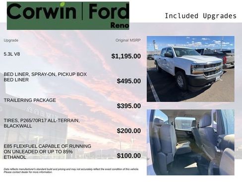 Used 2018 Chevrolet Silverado 1500 W/T w/ Trailering Package image 3