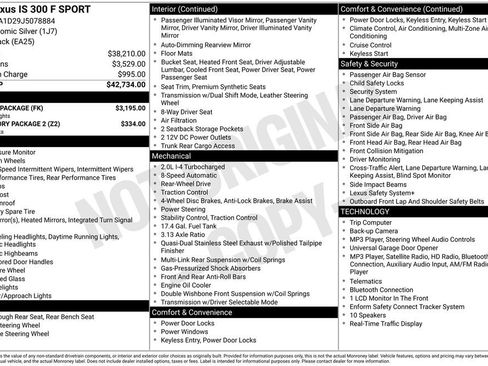 Used 2018 Lexus IS 300 F Sport w/ F Sport Package image 6