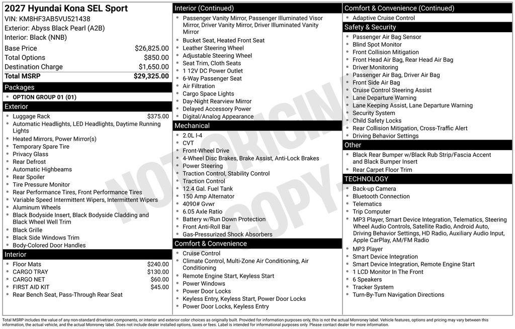 New 2027 Hyundai Kona SEL Sport FWD image 5