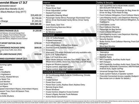 Used 2024 Chevrolet Blazer LT w/ Convenience Package FWD image 28