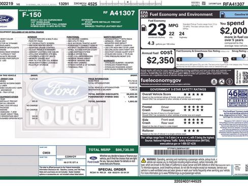 Certified 2024 Ford F150 Platinum w/ Equipment Group 703A Plus AWD/4WD image 49