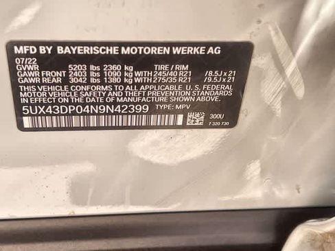 Used 2022 BMW X3 sDrive30i w/ Premium Package 2 RWD image 21
