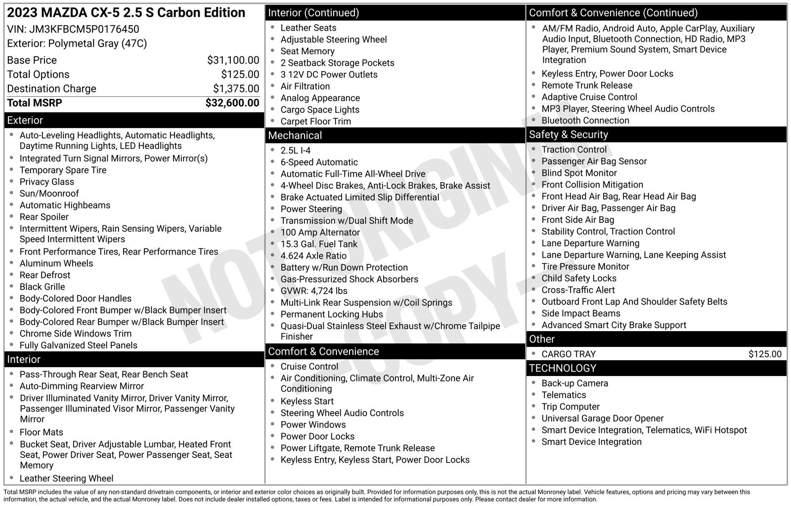 Used 2023 MAZDA CX-5 Carbon Edition AWD/4WD image 32