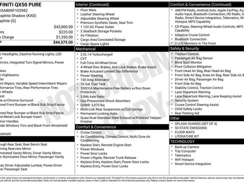 Used 2024 INFINITI QX50 Pure image 41