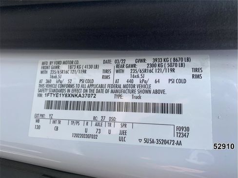 Used 2022 Ford Transit 150 Low Roof w/ Upfitter Package RWD image 18