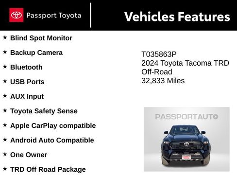 Used 2024 Toyota Tacoma TRD Off-Road AWD/4WD image 10