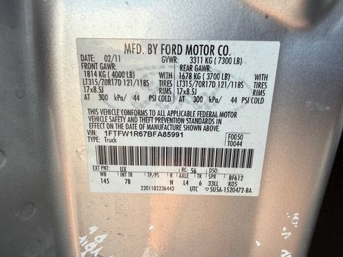 Used 2011 Ford F150 Raptor w/ Raptor Luxury Pkg AWD/4WD image 33