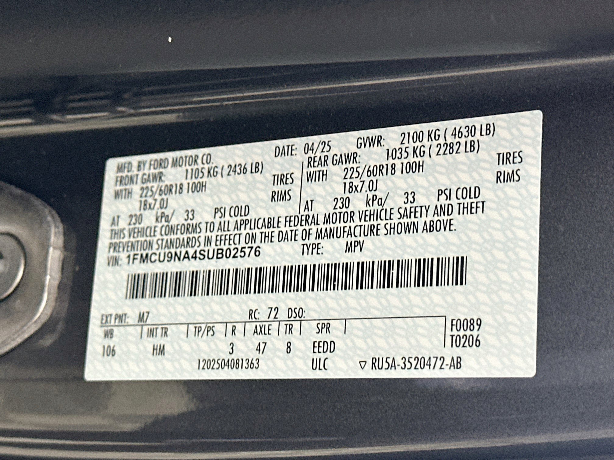 Used 2025 Ford Escape ST-Line Select AWD/4WD image 12