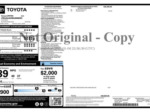 Used 2022 Toyota Venza Limited image 3