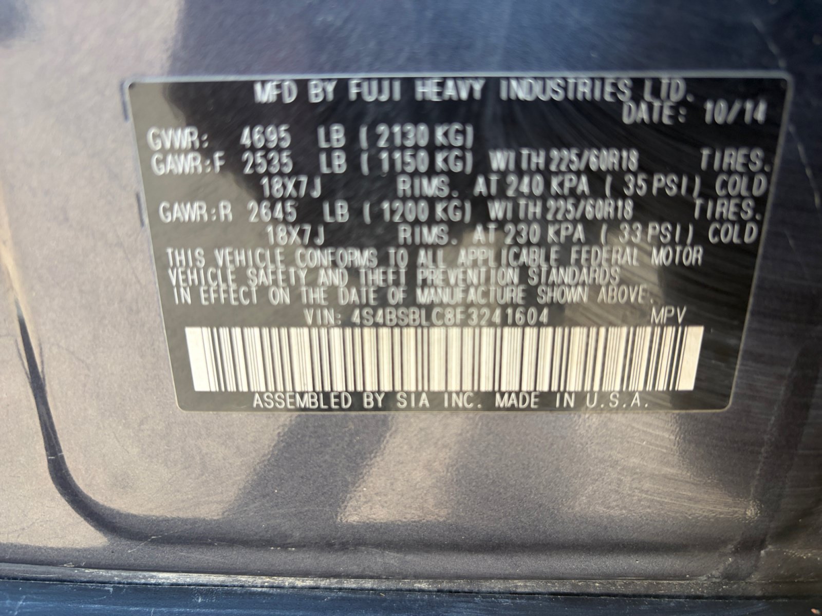 Used 2015 Subaru Outback 2.5i Limited AWD/4WD image 33