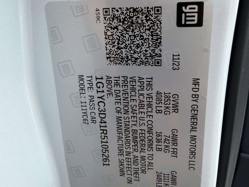 Certified 2024 Chevrolet Corvette Stingray Premium Conv w/ 3LT image 16