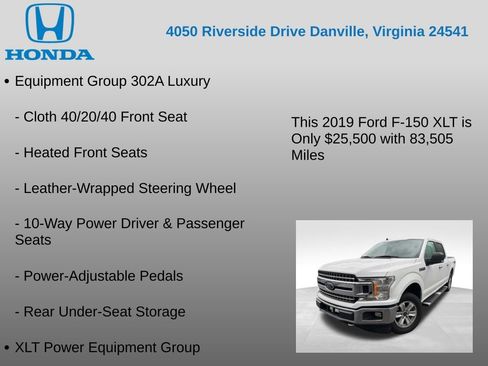 Used 2019 Ford F150 XLT w/ Equipment Group 302A Luxury AWD/4WD image 12