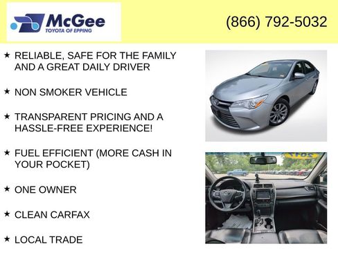 Used 2017 Toyota Camry XLE w/ Convenience Package FWD image 4