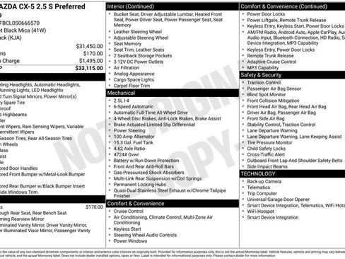 Used 2025 MAZDA CX-5 AWD 2.5 S w/ Preferred Package image 3