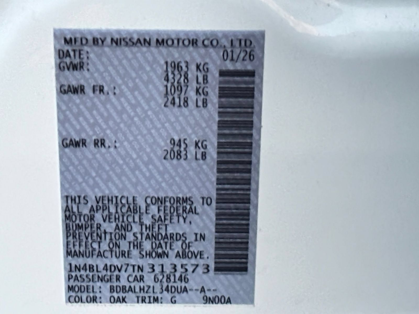 Used 2026 Nissan Altima 2.5 SV FWD image 25