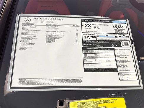 New 2026 Mercedes-Benz CLE 53 AMG 4MATIC Coupe image 18