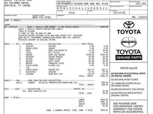 Used 2018 Hyundai Tucson SEL Plus AWD/4WD image 11