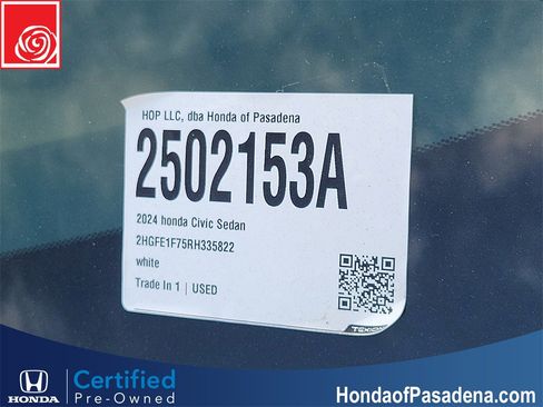 Certified 2024 Honda Civic EX image 32