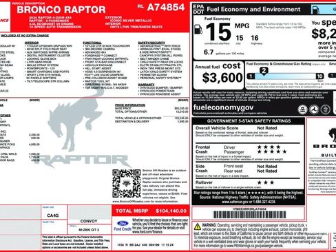 Used 2024 Ford Bronco Raptor AWD/4WD image 21