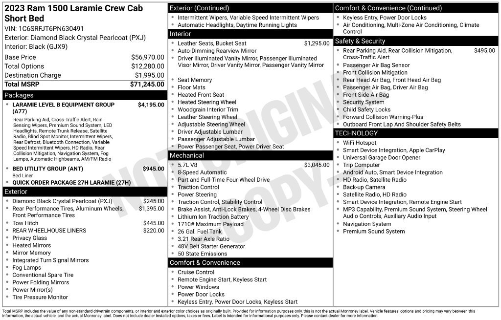 Used 2023 RAM 1500 Laramie AWD/4WD image 25