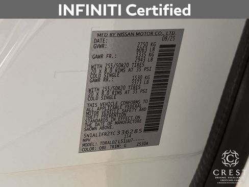 Certified 2026 INFINITI QX60 Luxe w/ Cargo Package image 33