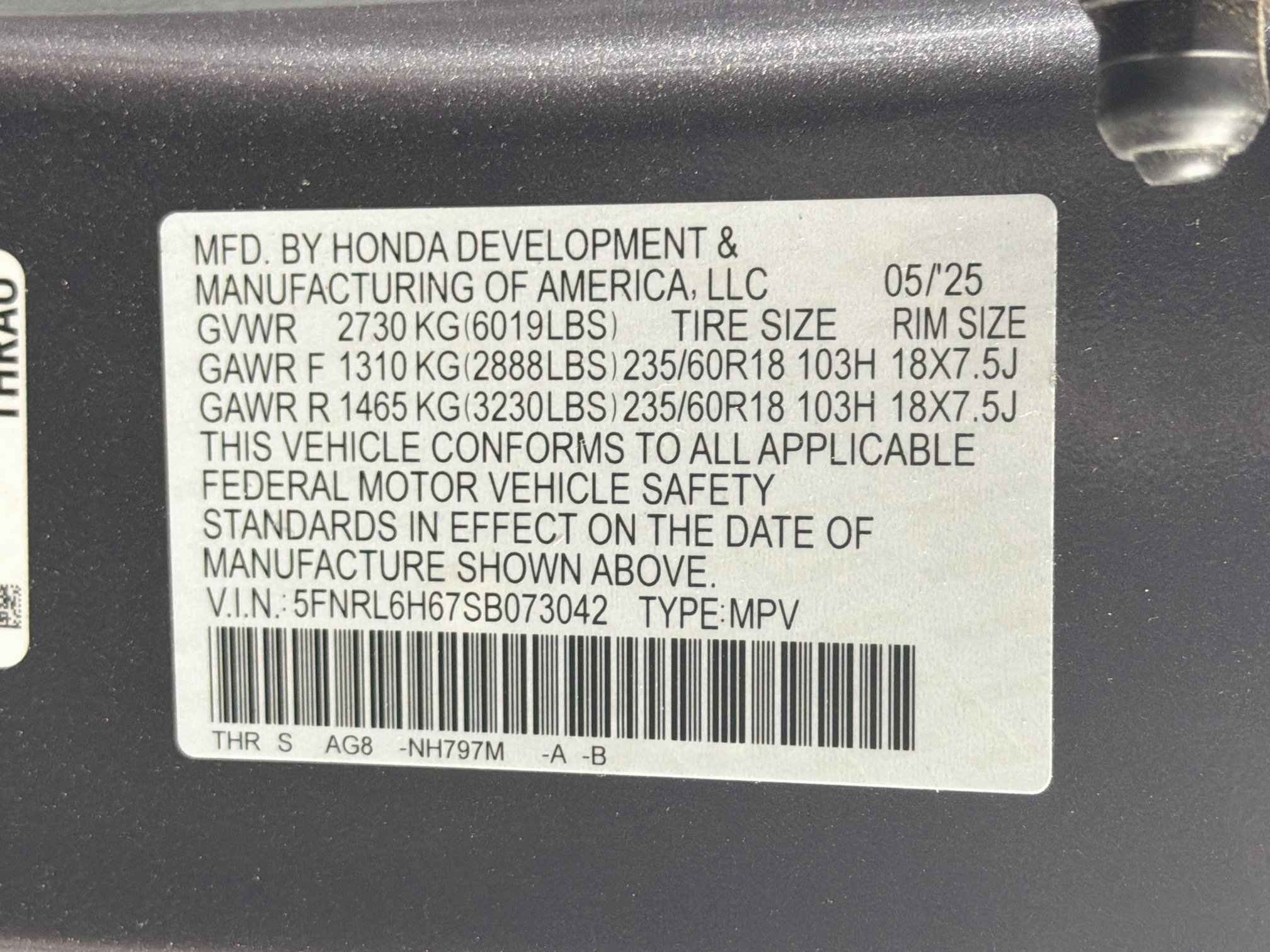 Used 2025 Honda Odyssey EX-L image 12