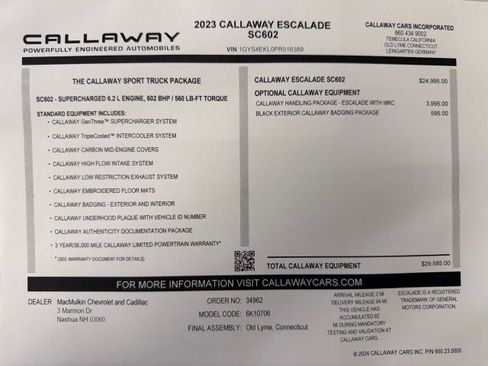 Used 2023 Cadillac Escalade Sport w/ LPO, ONYX Package image 84