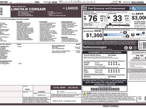 Used 2025 Lincoln Corsair Grand Touring w/ Equipment Group 301A AWD/4WD image 8