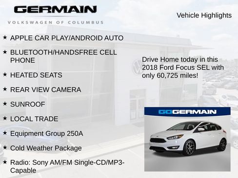 Used 2018 Ford Focus SEL w/ Cold Weather Package FWD image 6