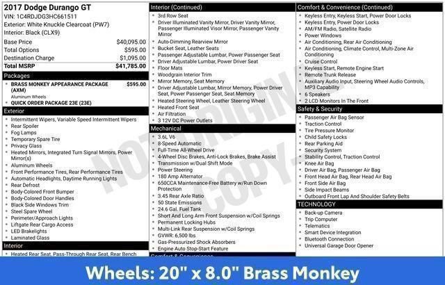 Used 2017 Dodge Durango GT AWD/4WD image 42