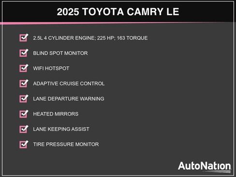 Certified 2025 Toyota Camry LE FWD image 3