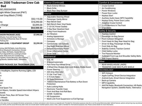 New 2025 RAM 2500 Tradesman w/ Power Wagon Package AWD/4WD image 5